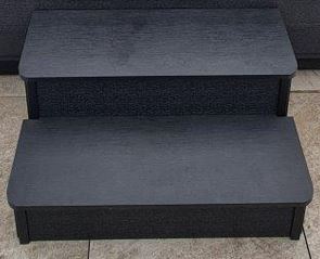 Escalier 2 marches avec contre-marche - Coloris SMOKED EBONY