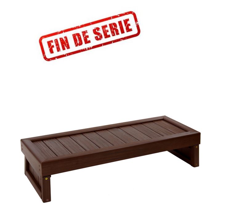 Escalier 1 marche pour spa semi-encastré - Coloris ROASTED CHESTNUT