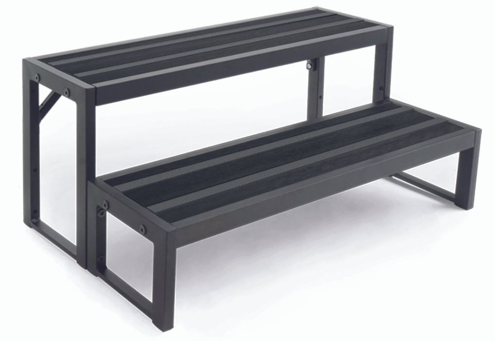 Escalier 2 marches sans contre-marche - Coloris SMOKED EBONY