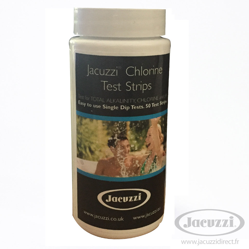Bandelettes de test chlore, ph et alcalinité pour spa Jacuzzi®. Pour tester l'eau de votre spa